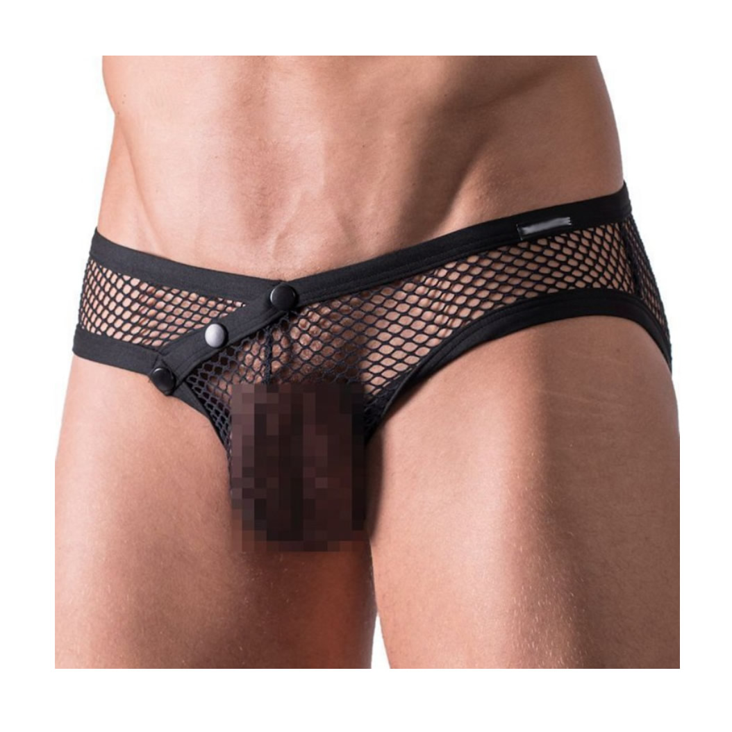 New Design Male Sexy Lingerie Men See-through Mesh Panties Translucent Sheer Thongs